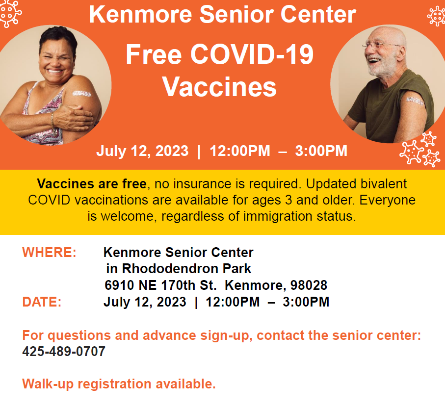 King County Vaccine Clinic July 12, 2023