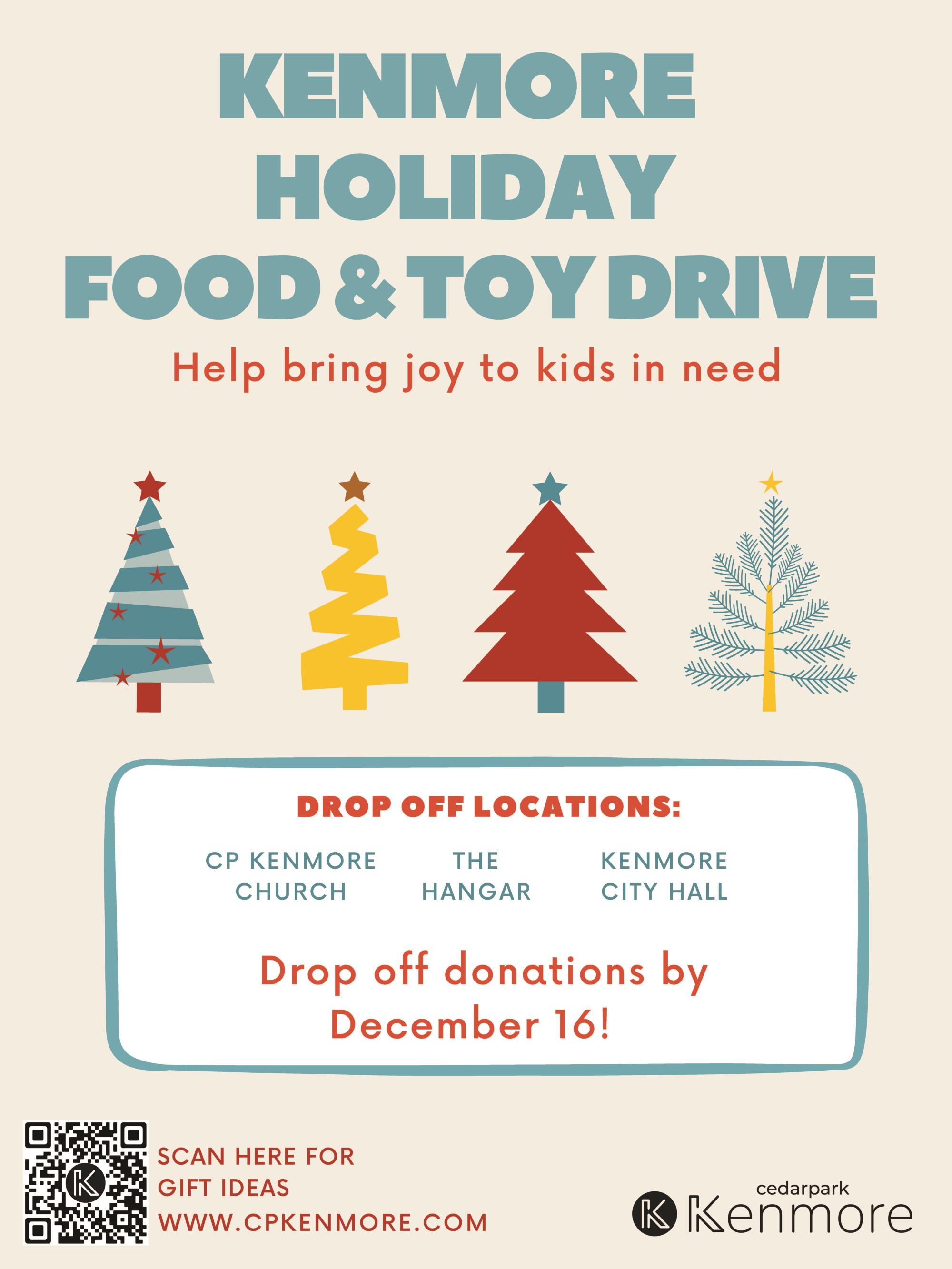 Holiday Food  Toy Drive 2023 (POSTER)