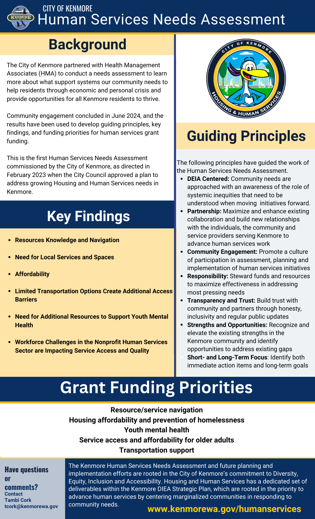 HHS Needs Assessment Key Components