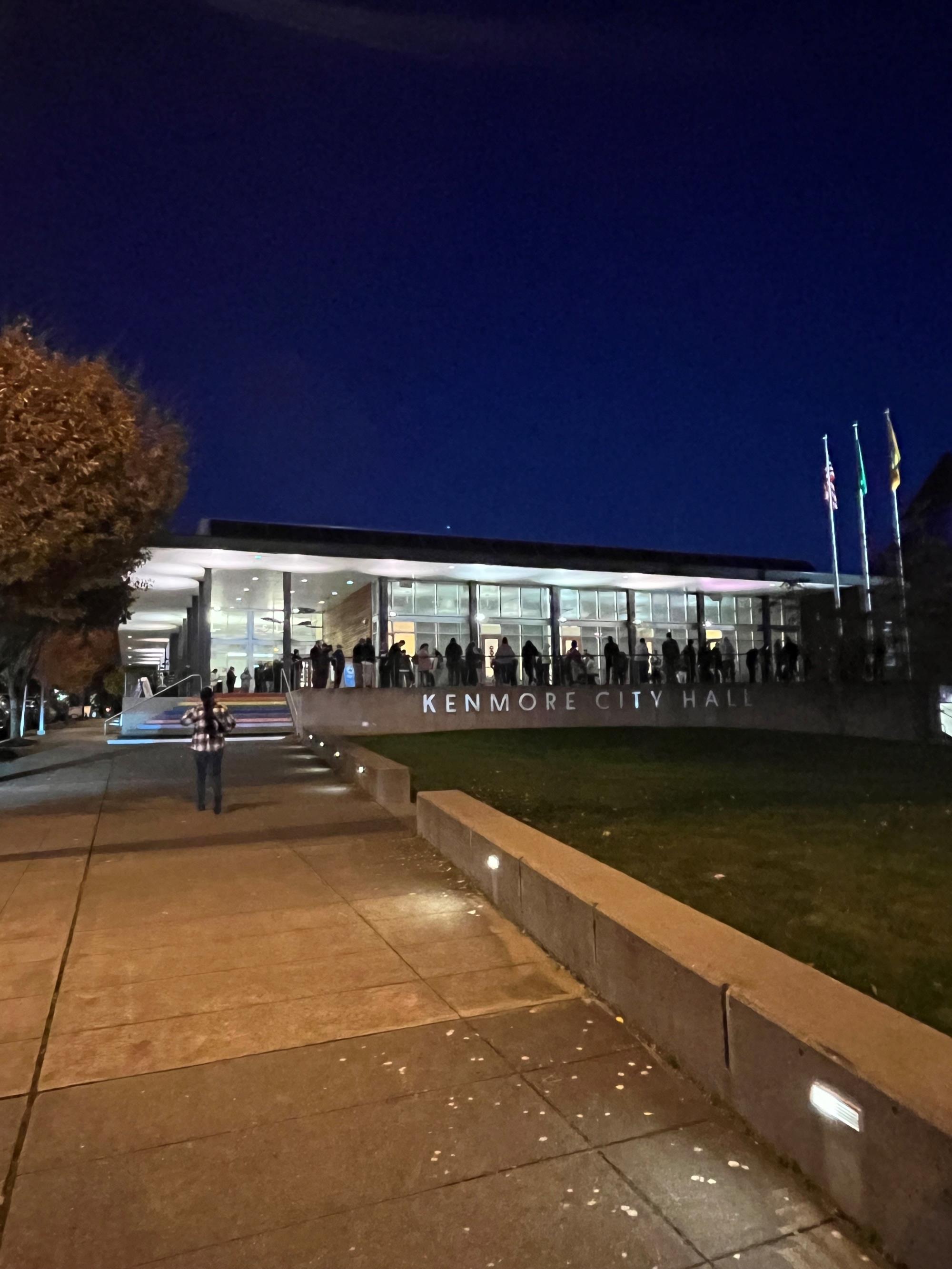 Voters at Vote Center on Election Night